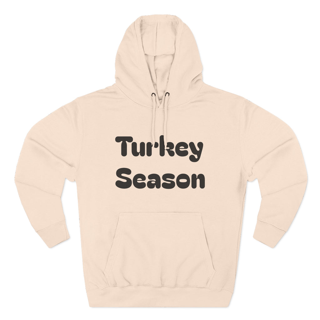 Thanksgiving Turkey Hoodie, Turkey on the defensive, Funny Fleece Sweatshirt, Fall Apparel, Holiday Gift, Autumn Fashion, Cozy Wear