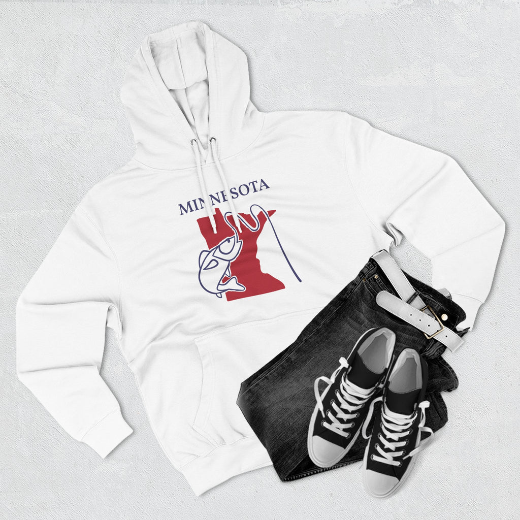 Minnesota Pride Unisex White Hoodie for Winter Glamour