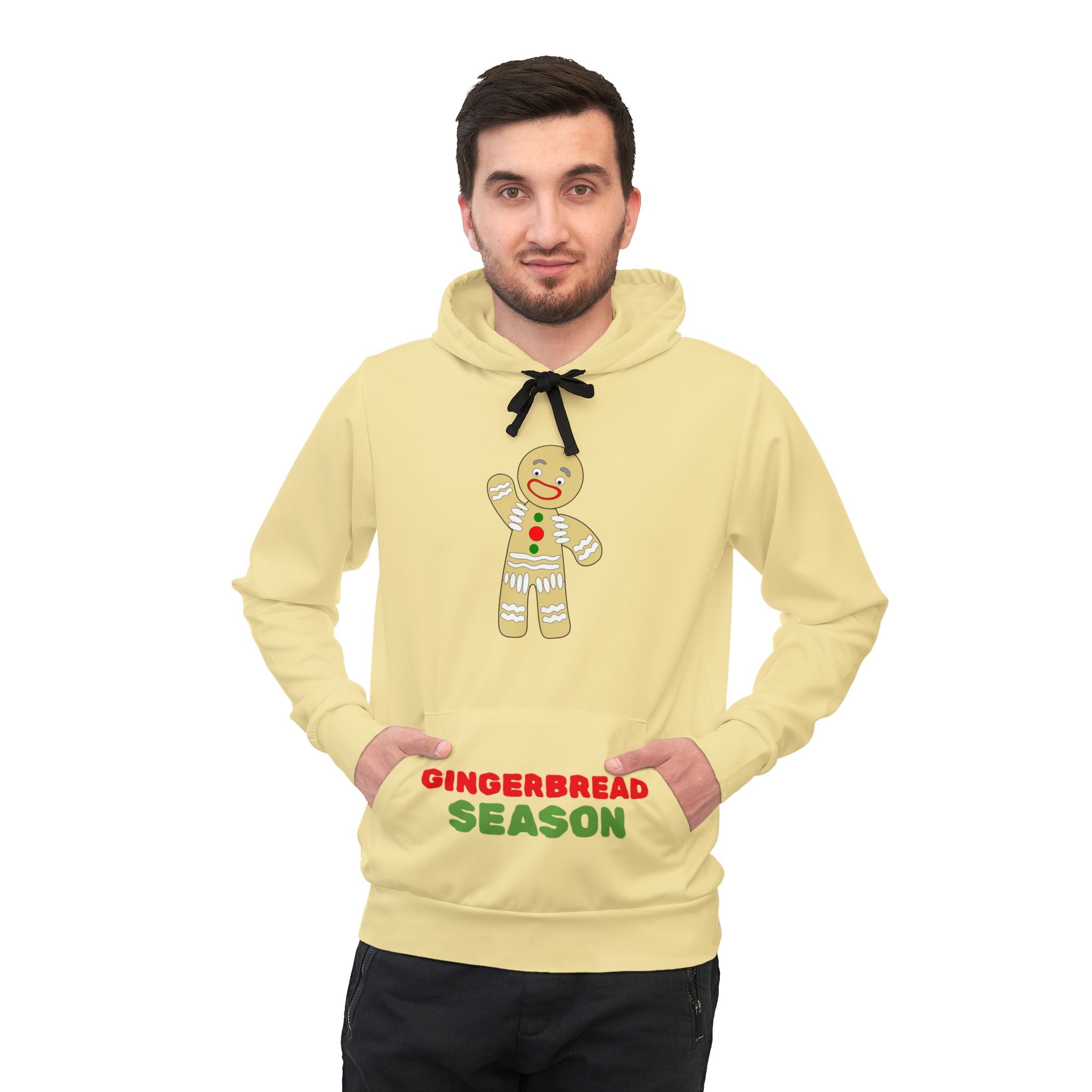 Gingerbread Season Hoodie — Festive Holiday Gingerbread Man Sweatshirt
