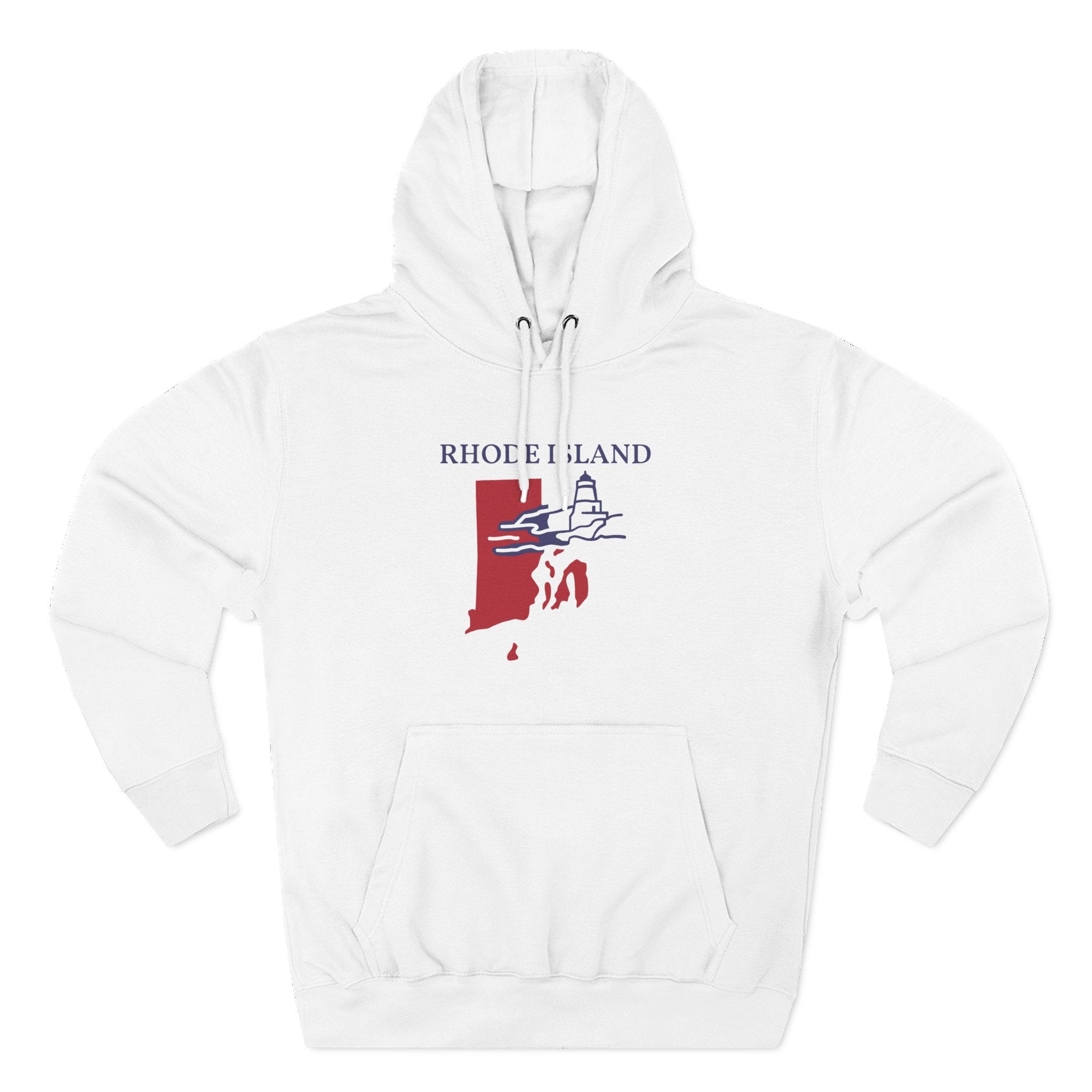 Rhode Island Pride Unisex White Hoodie for Winter Glamour