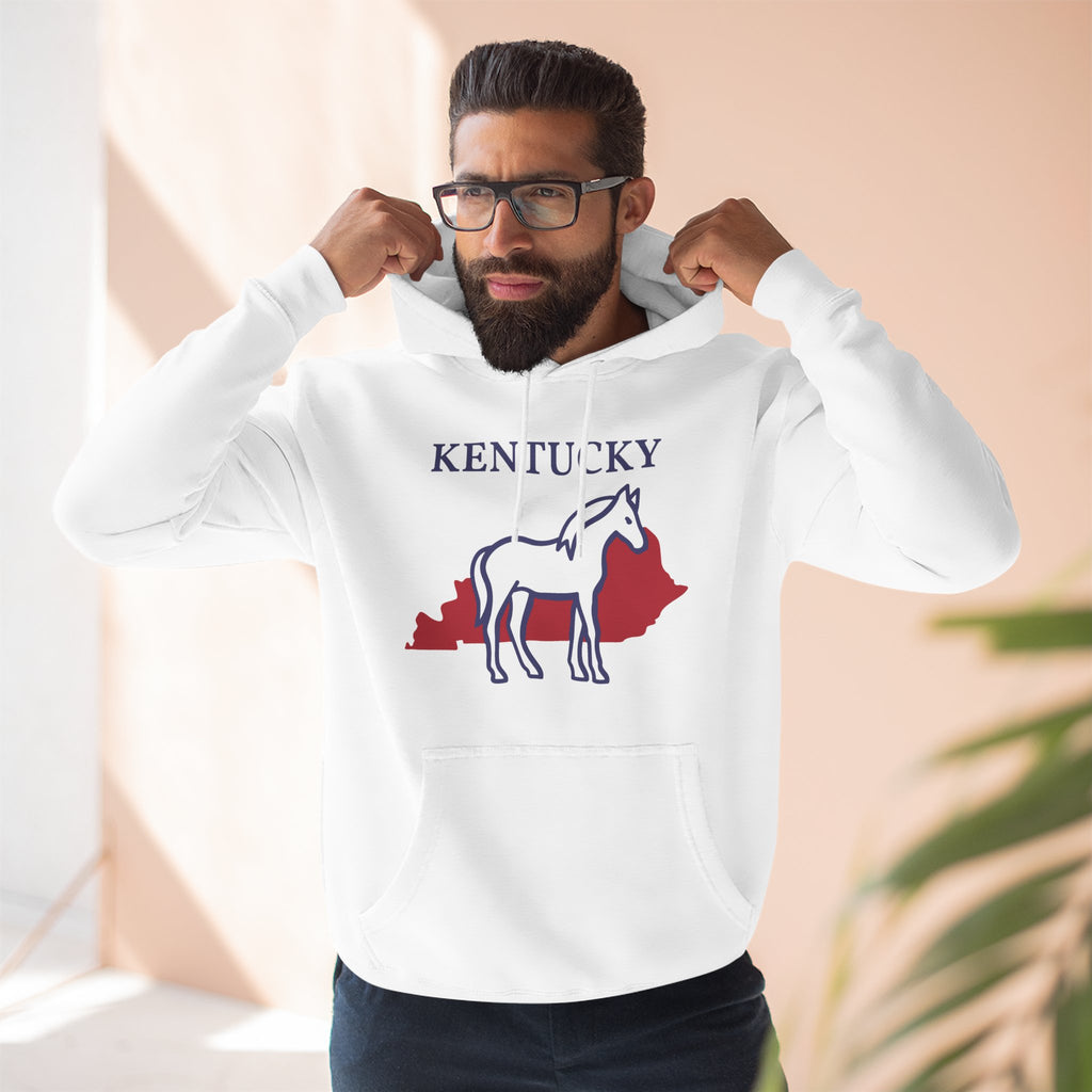 Kentucky Pride Unisex White Hoodie for Winter Glamour