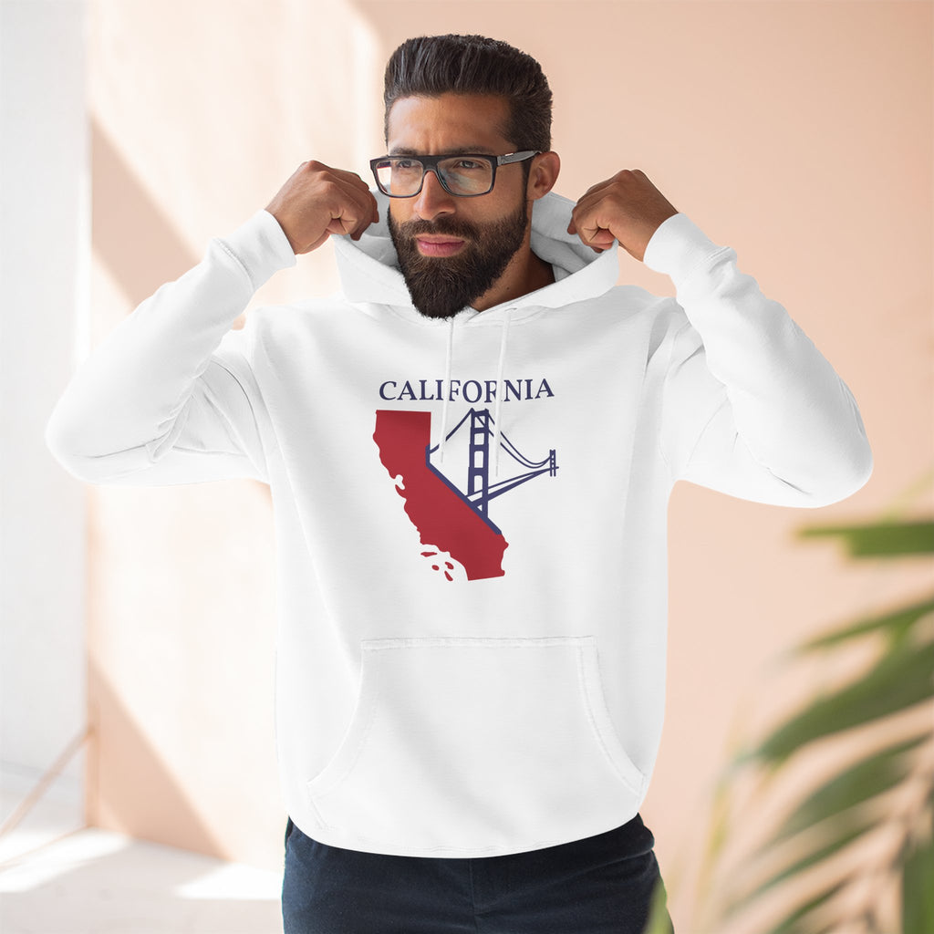 California Pride Unisex White Hoodie for Winter Glamour