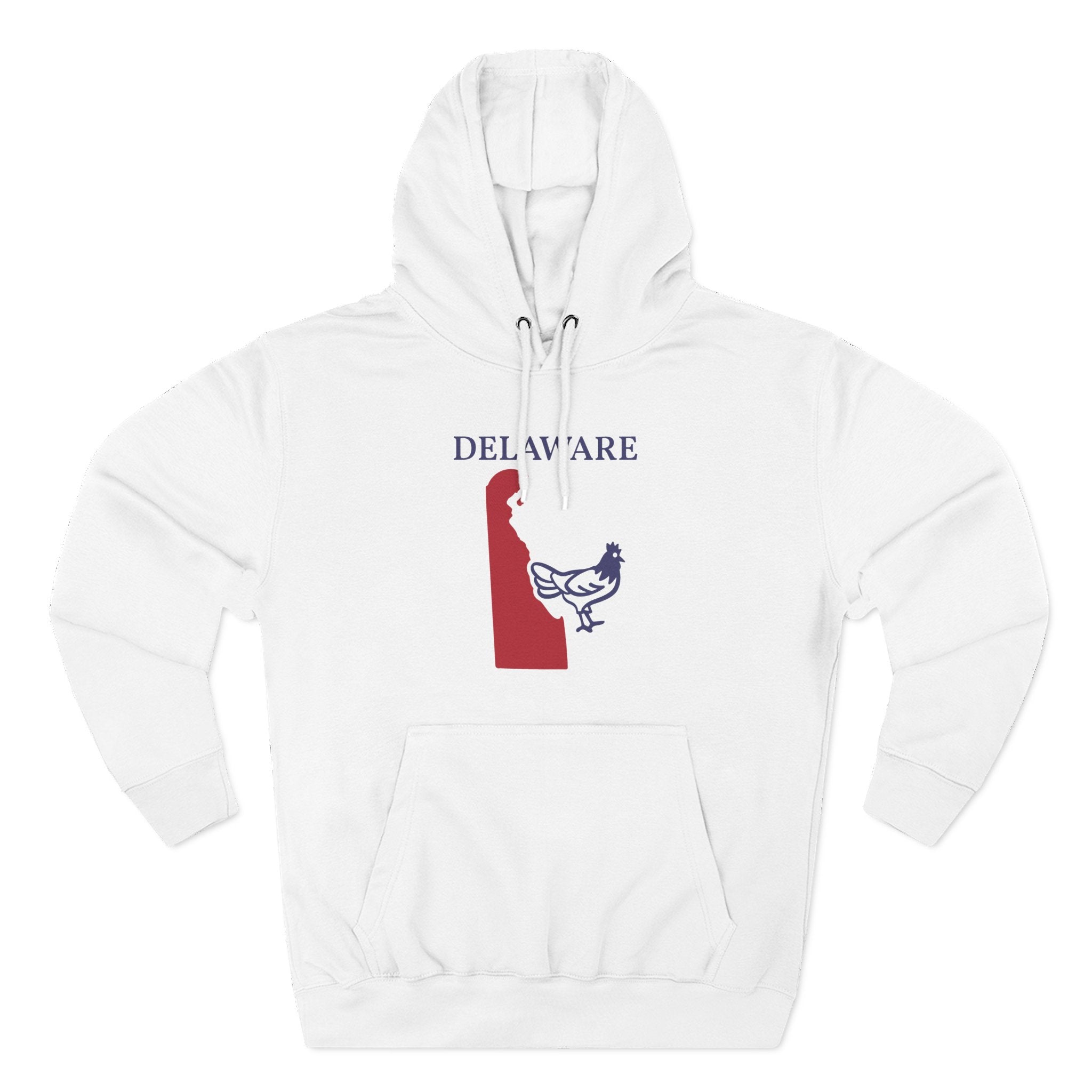 Delaware Pride Unisex White Hoodie for Winter Glamour