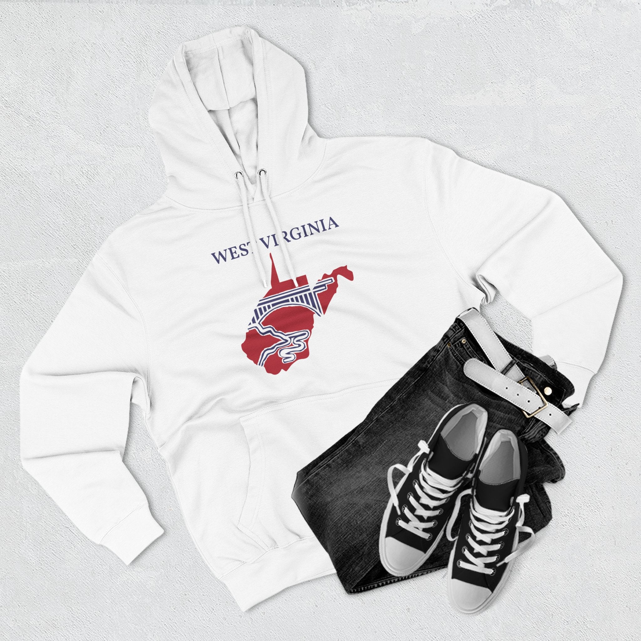 West Virginia Pride Unisex White Hoodie for Winter Glamour