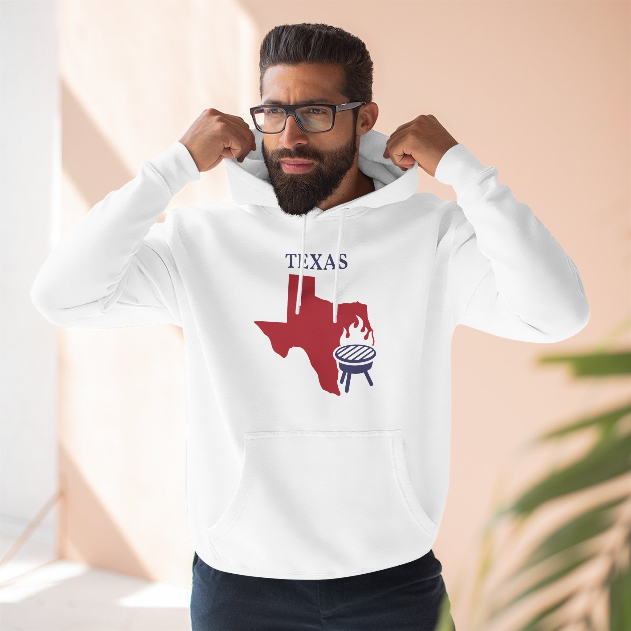 Texas Pride Unisex White Hoodie for Winter Glamour