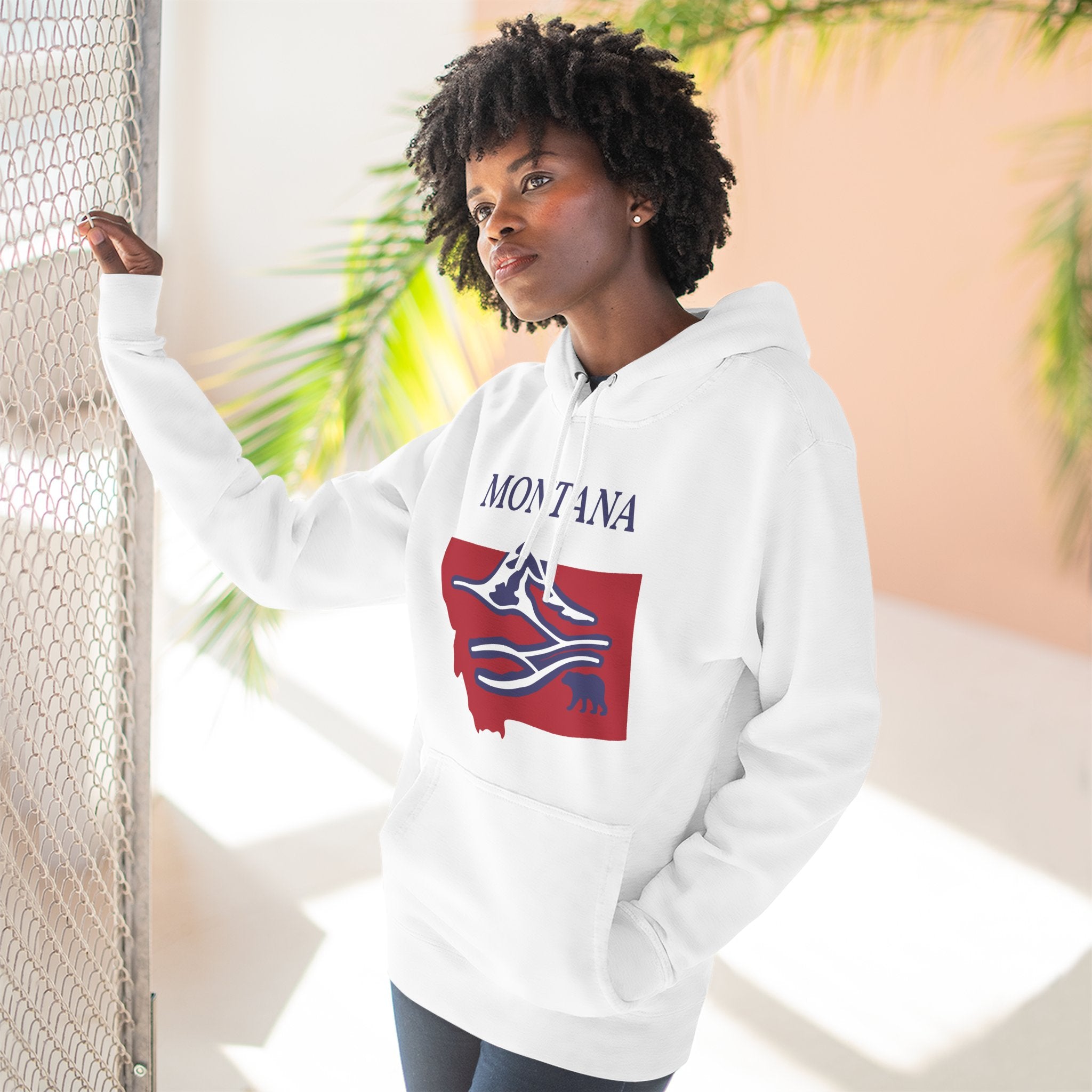 Montana Pride Unisex White Hoodie for Winter Glamour