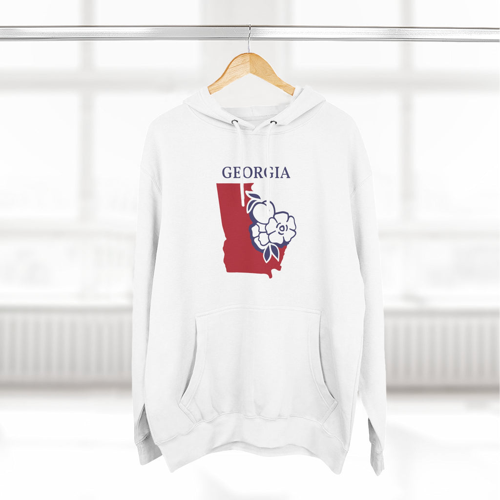 Georgia Pride Unisex White Hoodie for Winter Glamour