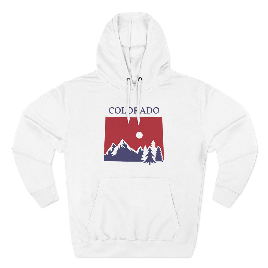 Colorado Pride Unisex White Hoodie for Winter Glamour