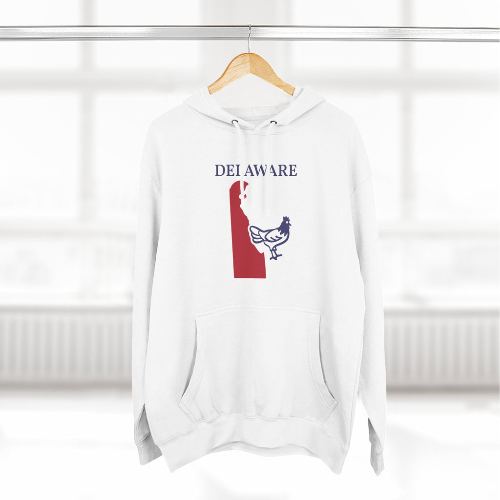 Delaware Pride Unisex White Hoodie for Winter Glamour