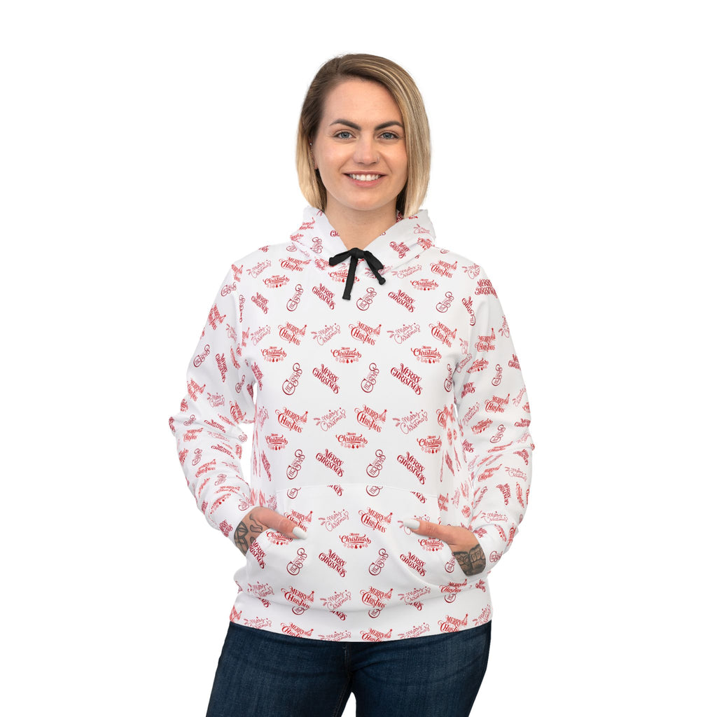 Merry Christmas Couples Hoodie - All-Over Print Cozy Pullover