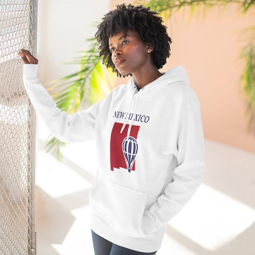 New Mexico Pride Unisex White Hoodie for Winter Glamour