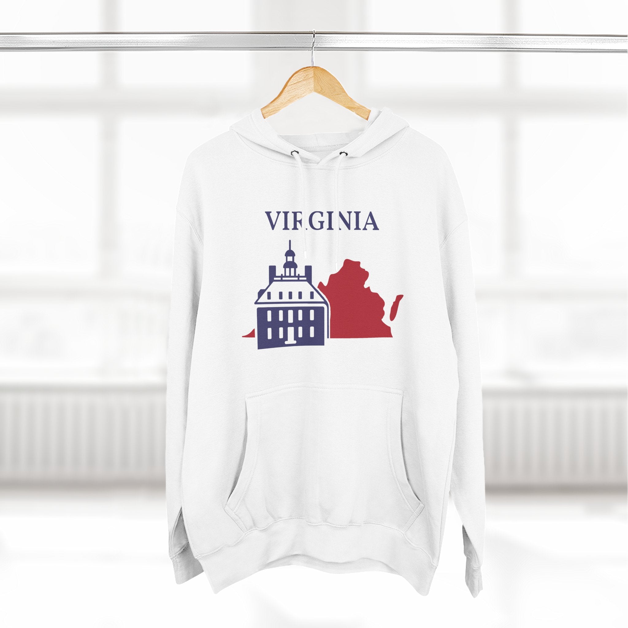 Virginia Pride Unisex White Hoodie for Winter Glamour