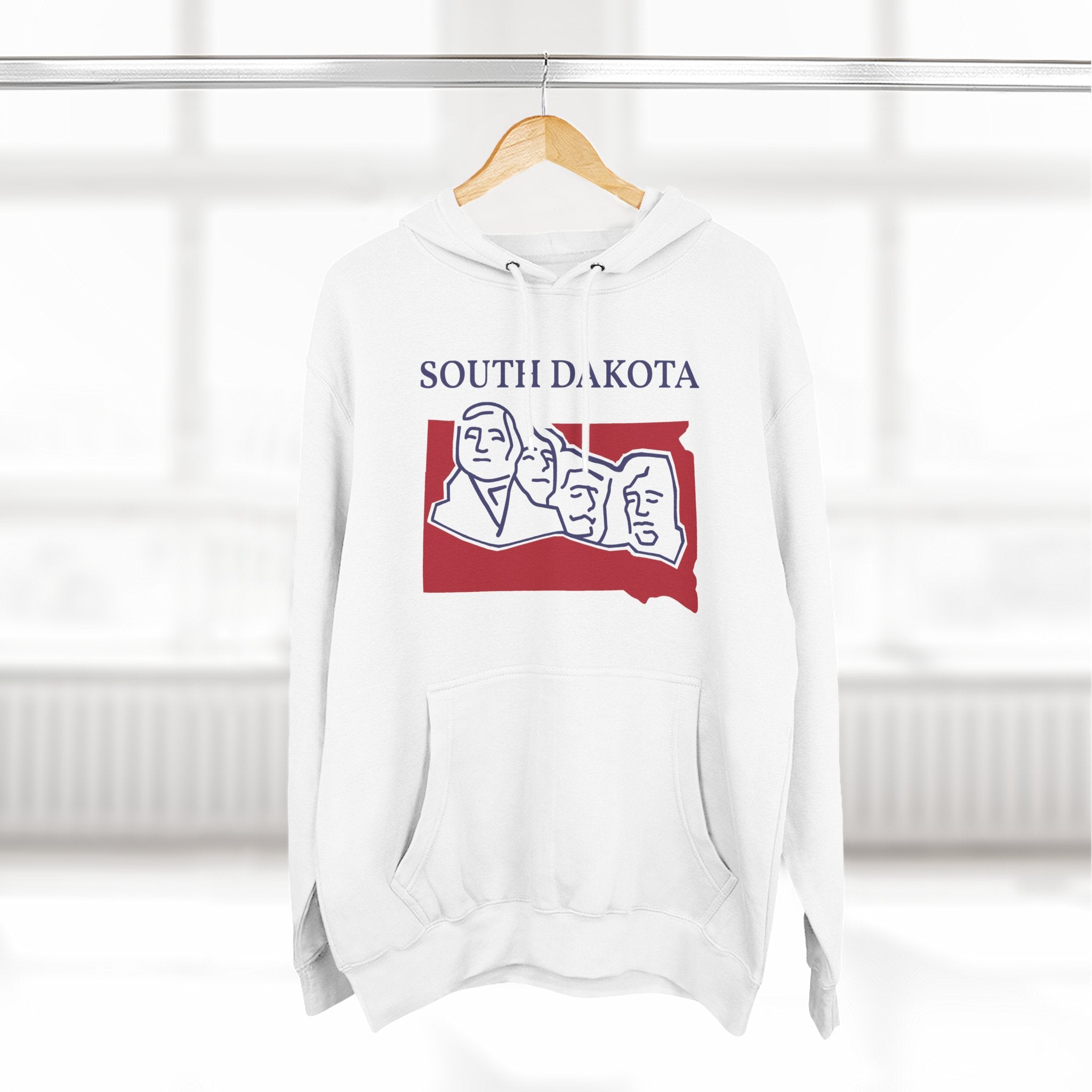 South Dakota Pride Unisex White Hoodie for Winter Glamour