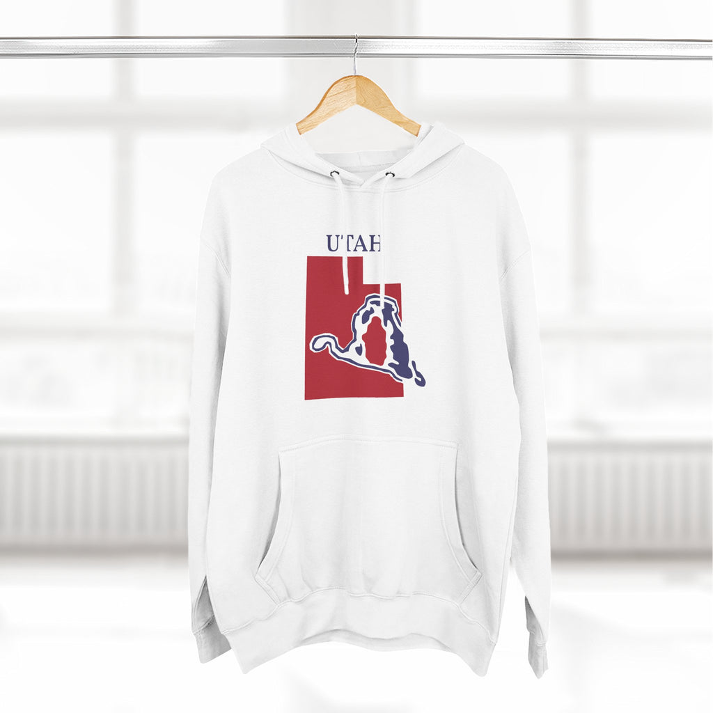 Utah Pride Unisex White Hoodie for Winter Glamour