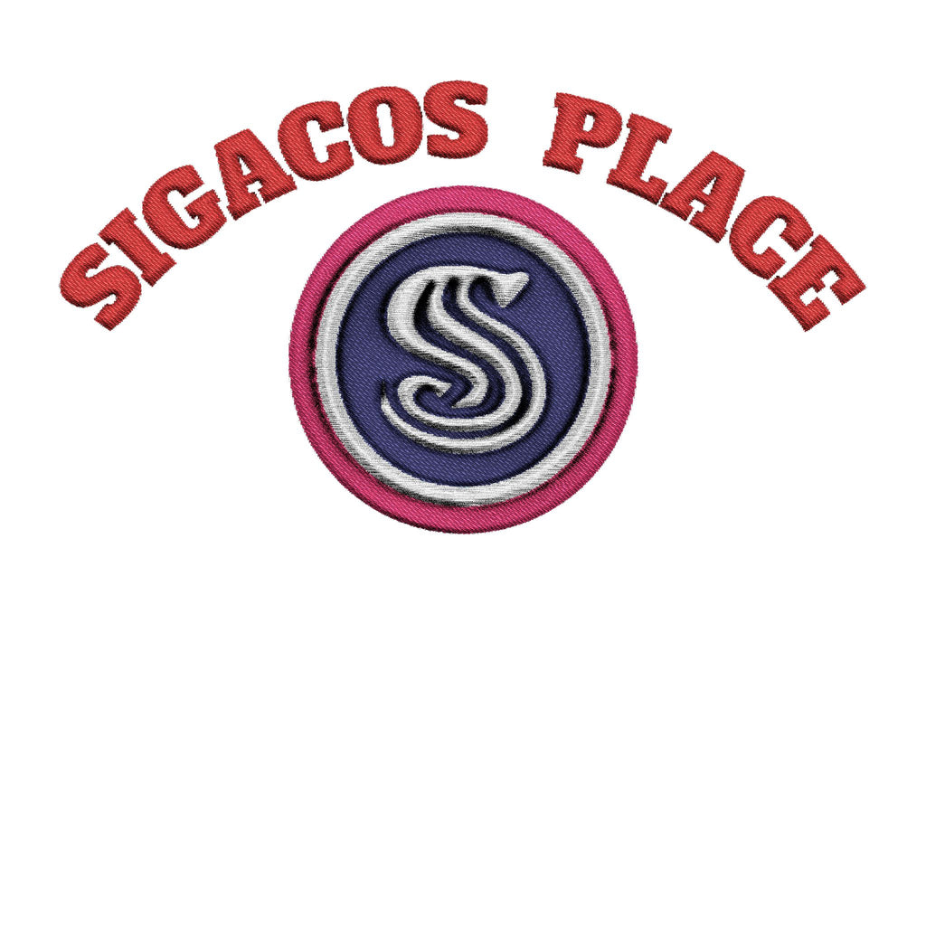 Embroidered unisex "Sigacos Place" sweatshirt - Heavy Blend™ Hooded Sweatshirt