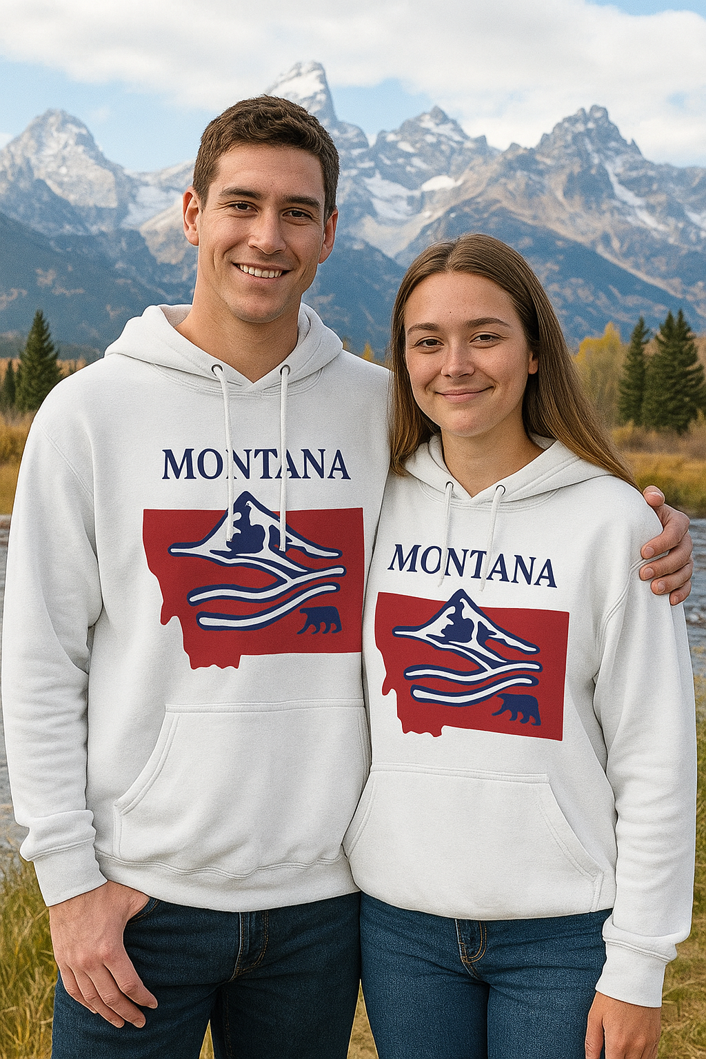 Montana Pride Unisex White Hoodie for Winter Glamour