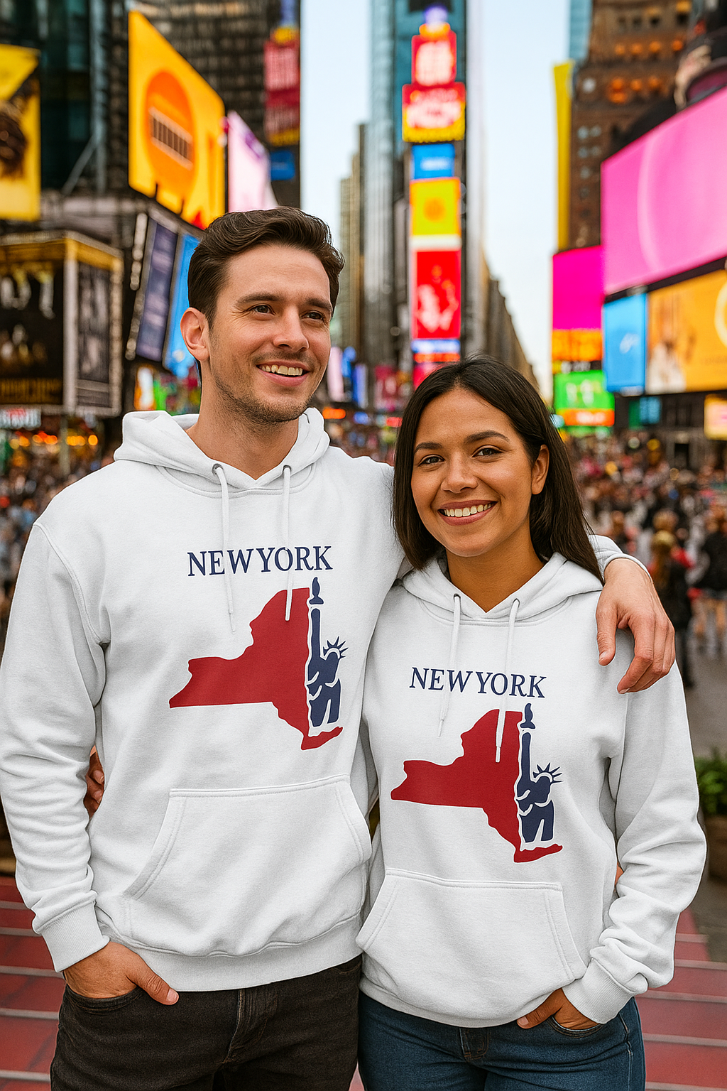 New York Pride Unisex White Hoodie for Winter Glamour