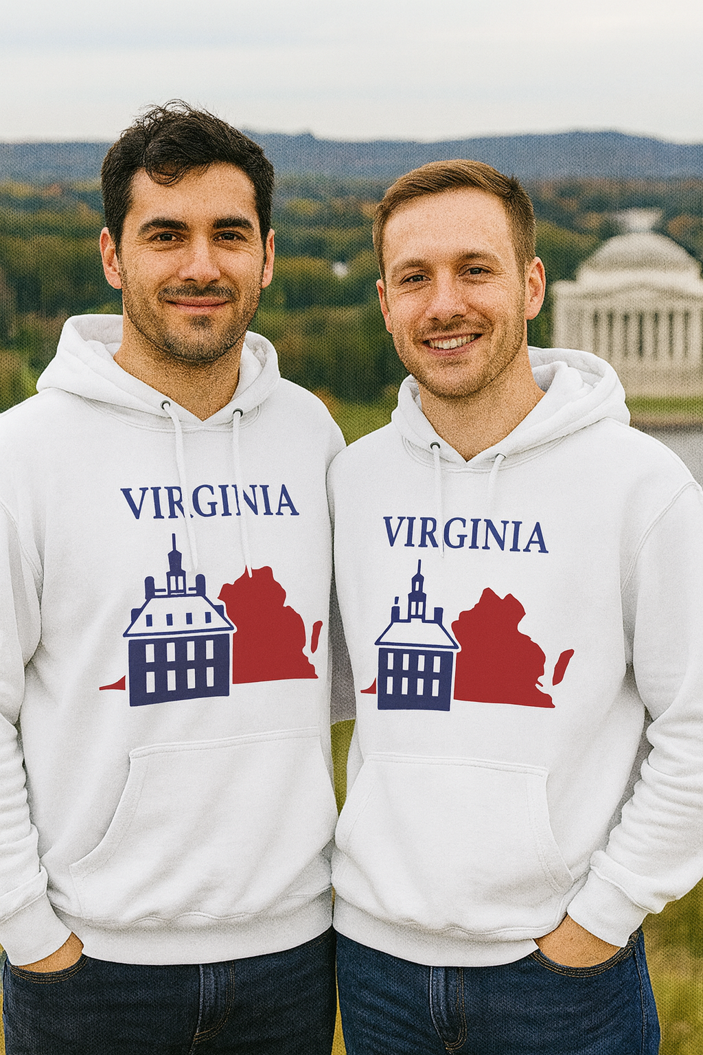 Virginia Pride Unisex White Hoodie for Winter Glamour