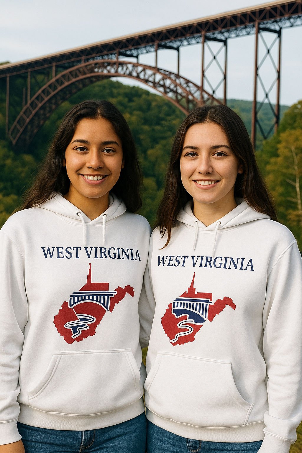 West Virginia Pride Unisex White Hoodie for Winter Glamour