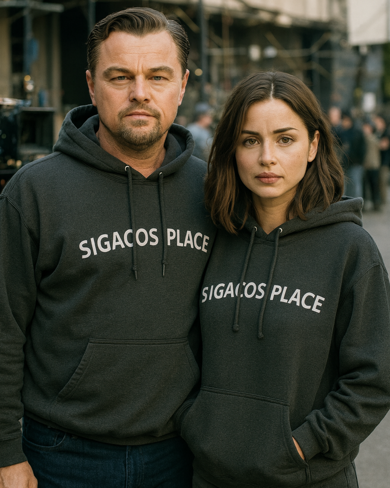 Hollywood star hoodie "Sigacos Place": Be the center of attention