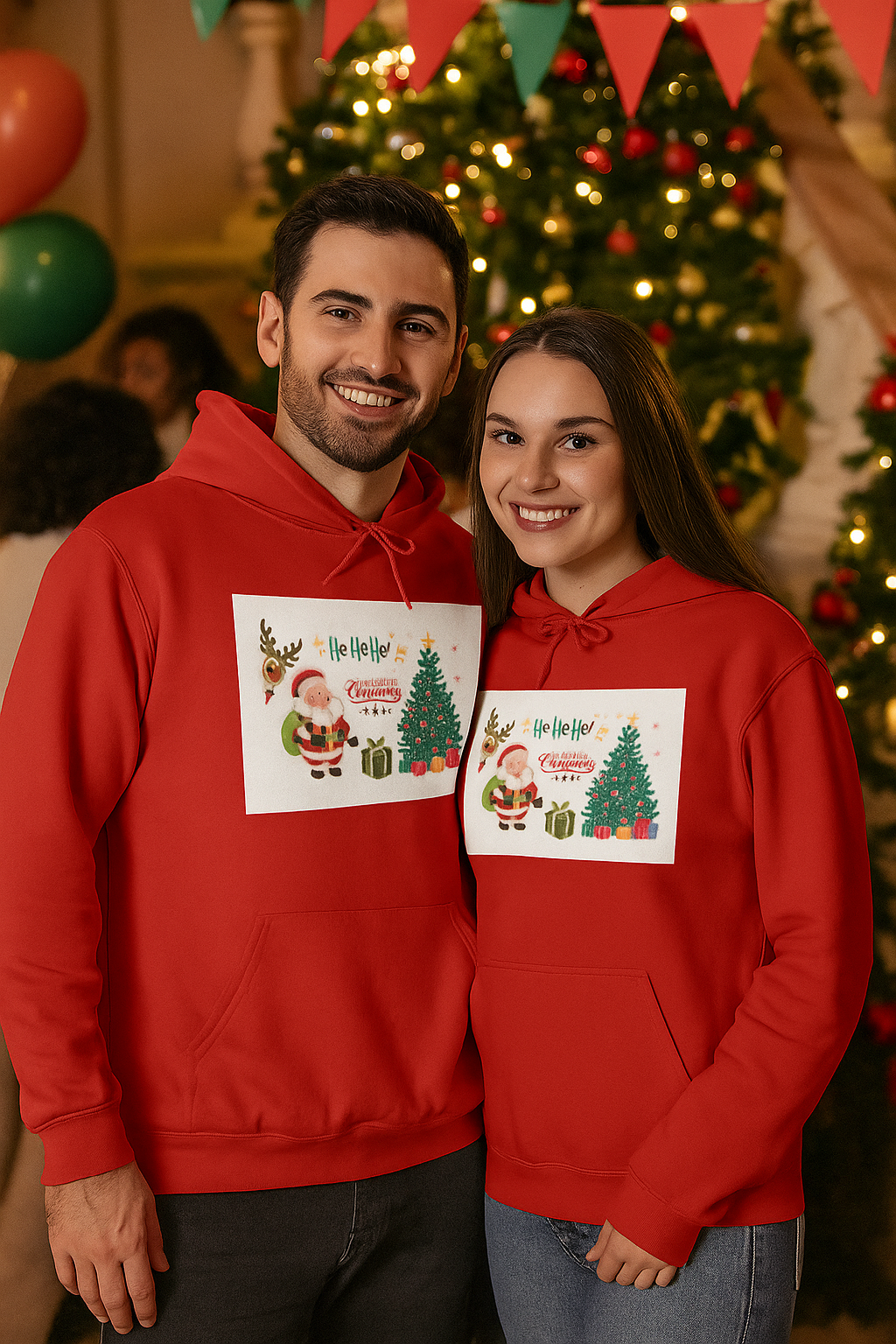 Festive Red Santa Hoodie for Christmas Celebrations