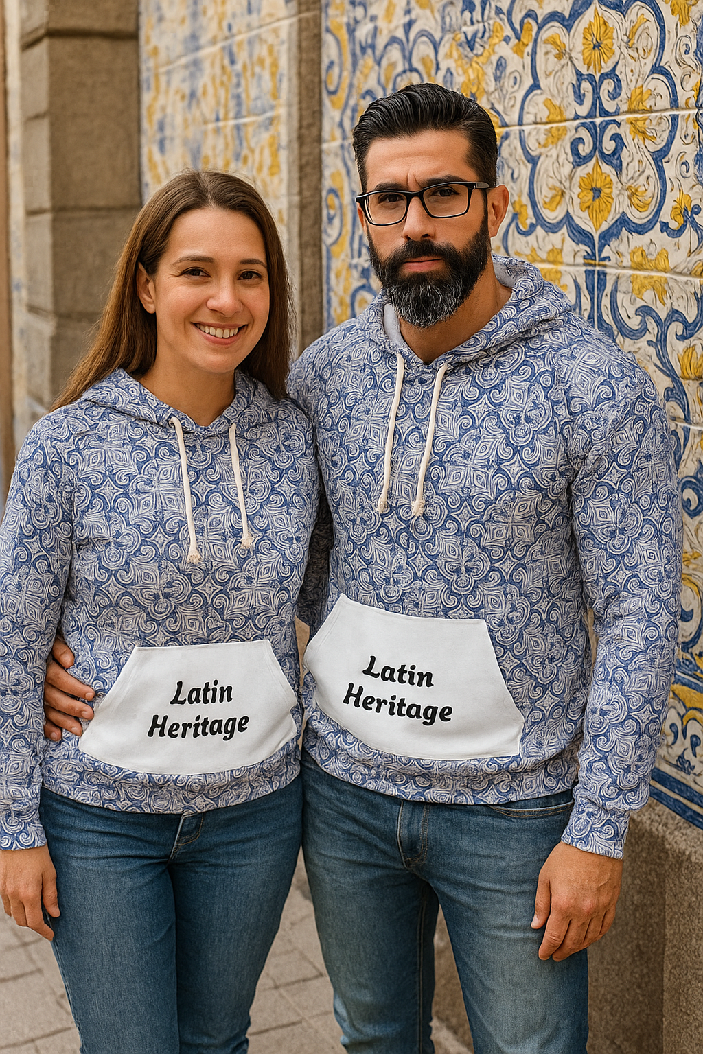 Latin Heritage – Talavera Tile Hoodie | Cultural Streetwear Inspired by Tradition