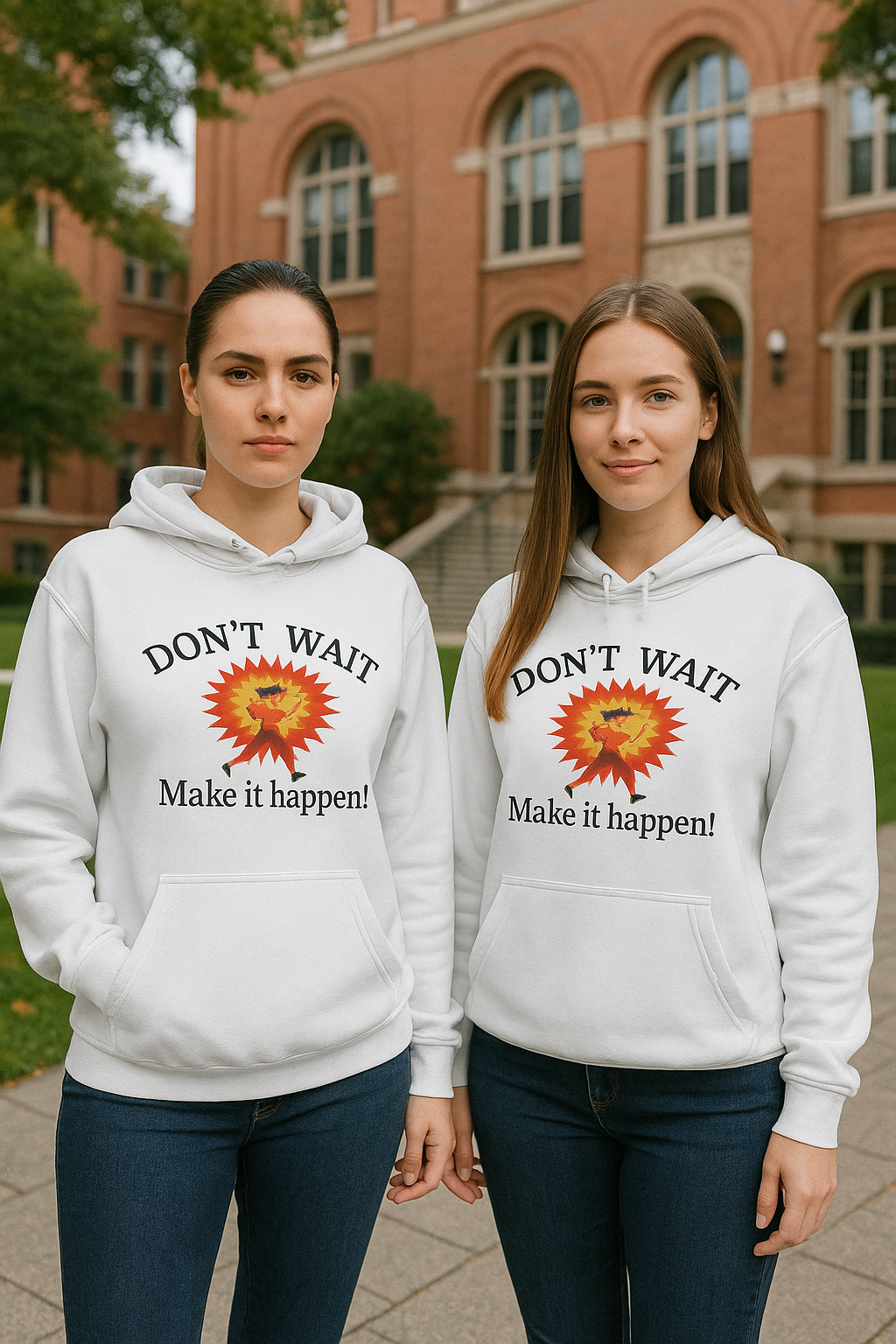 Empowered Women White College Hoodie