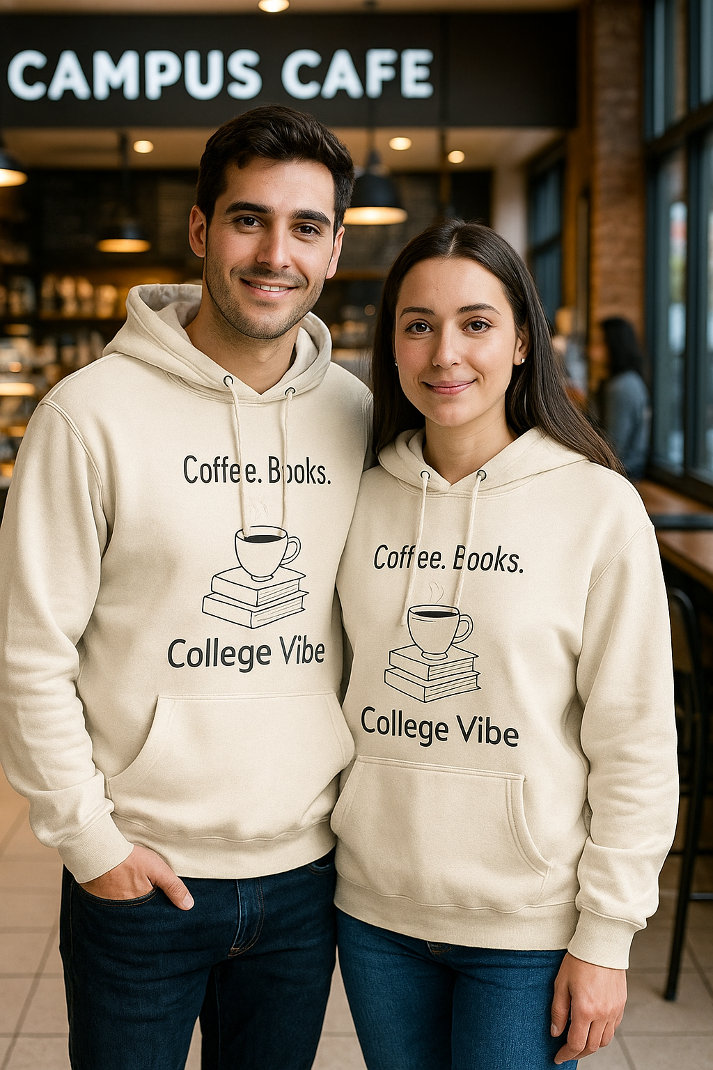 Coffee Vibe Fleece Hoodie - Cozy College Sweatshirt, Gift for Students, Perfect for Fall, Casual Wear, Chill Days