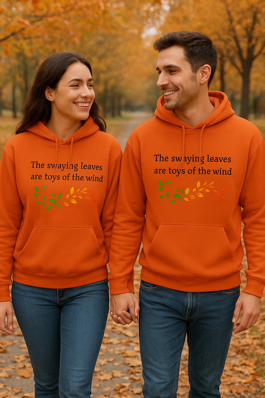 Autumn Leaves Hoodie, Cozy Fall Sweatshirt, Unisex Gift, Nature Lover Apparel, Seasonal Style, Festival Wear