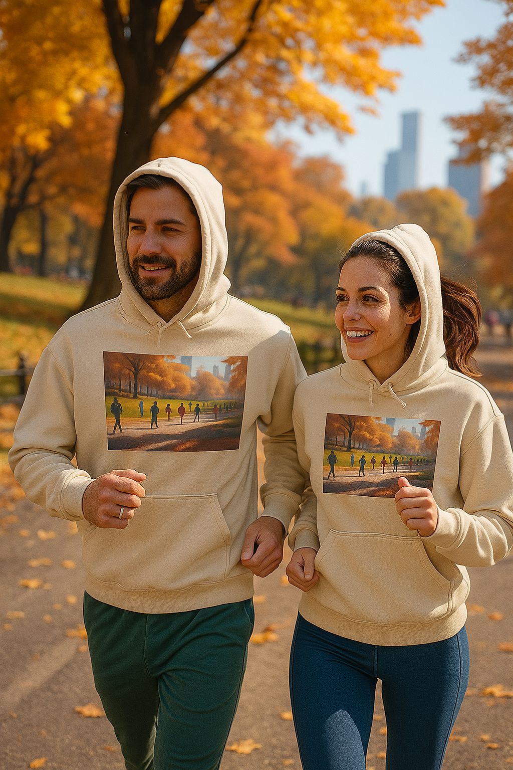Autumn in Central Park Scene Hoodie