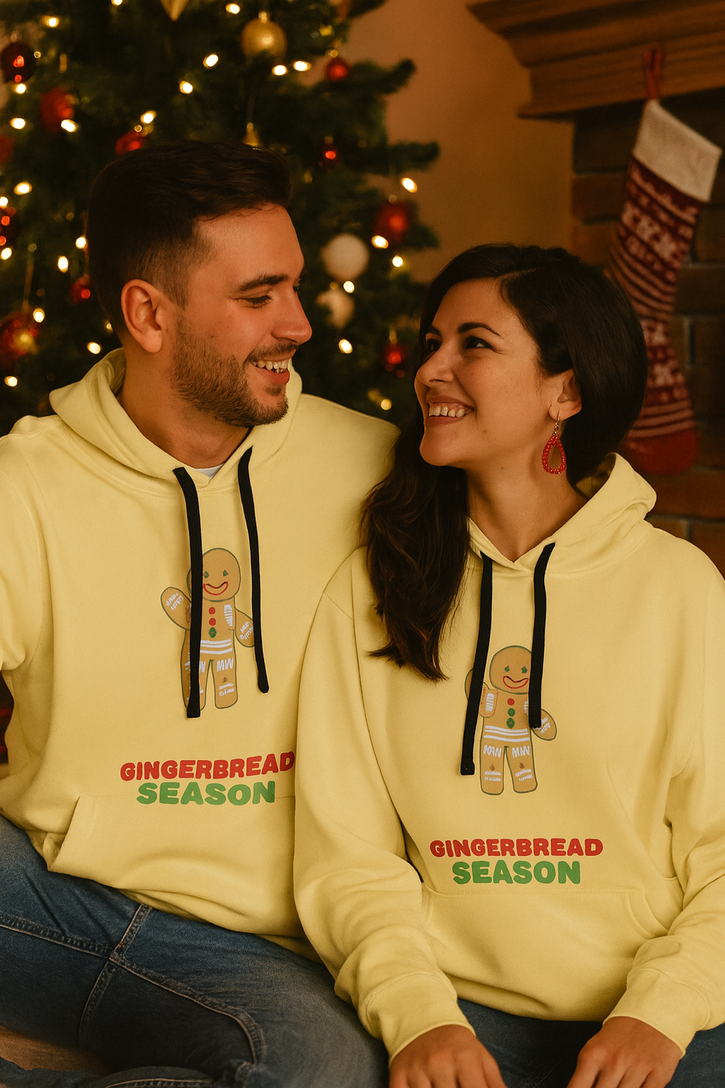 Gingerbread Season Hoodie — Festive Holiday Gingerbread Man Sweatshirt