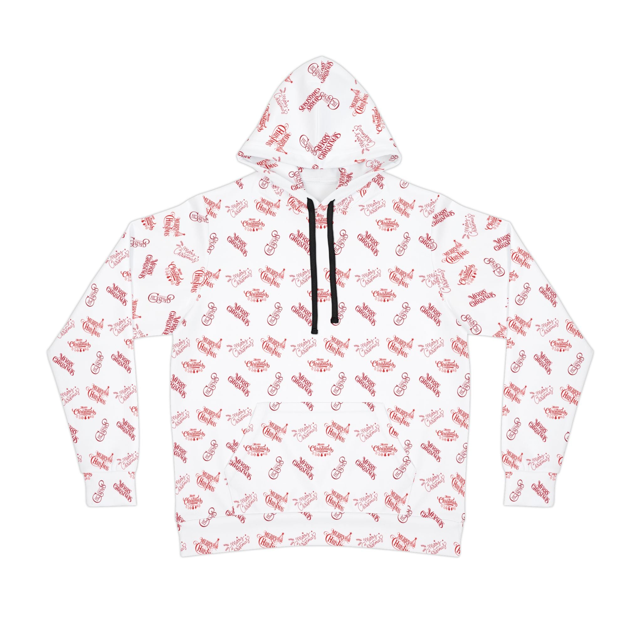 Merry Christmas Couples Hoodie - All-Over Print Cozy Pullover