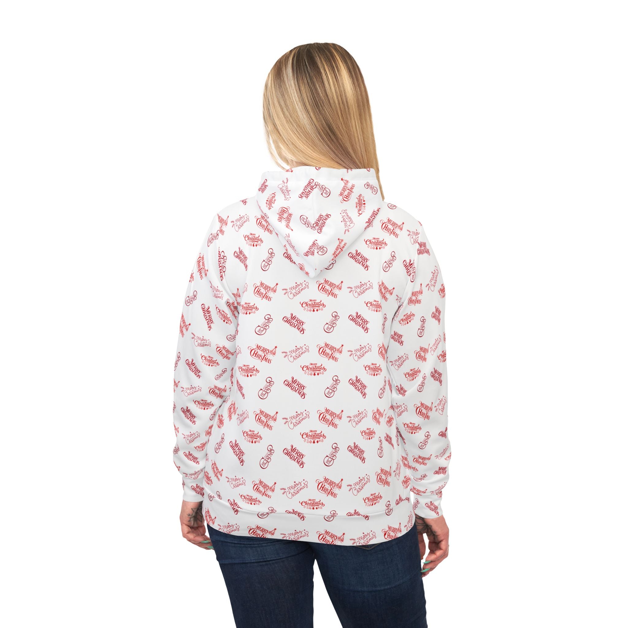 Merry Christmas Couples Hoodie - All-Over Print Cozy Pullover
