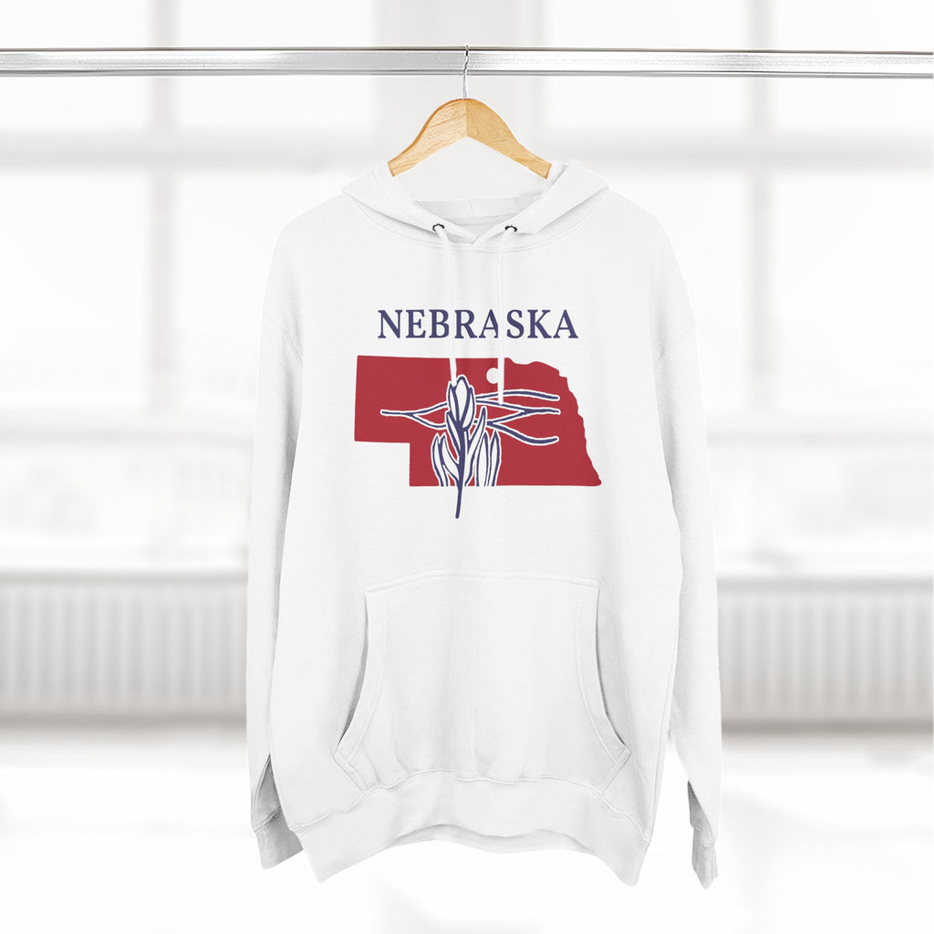 Nebraska Pride Unisex White Hoodie for Winter Glamour