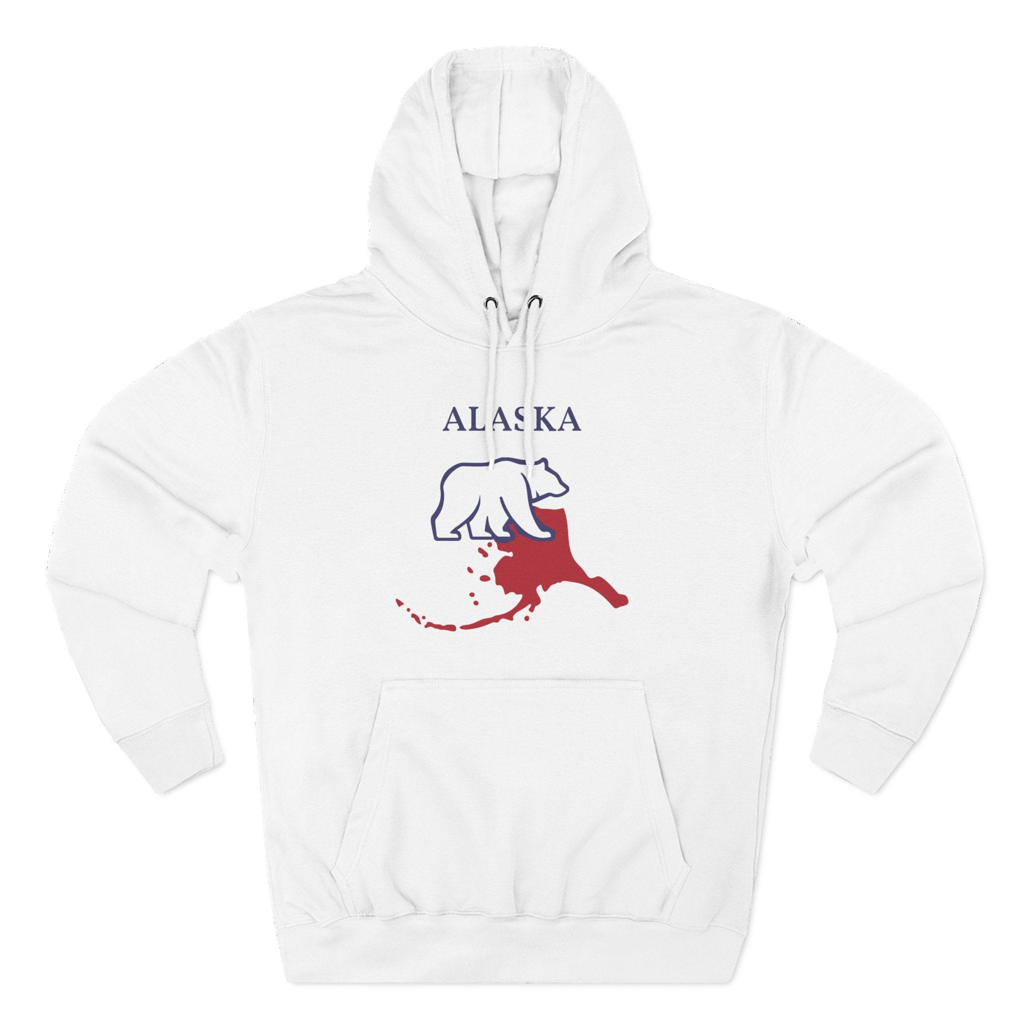 Alaska Pride Unisex White Hoodie for Winter Glamour