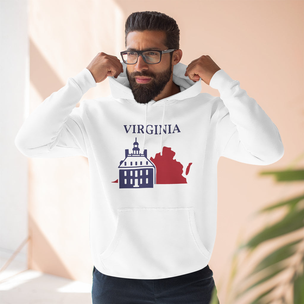 Virginia Pride Unisex White Hoodie for Winter Glamour
