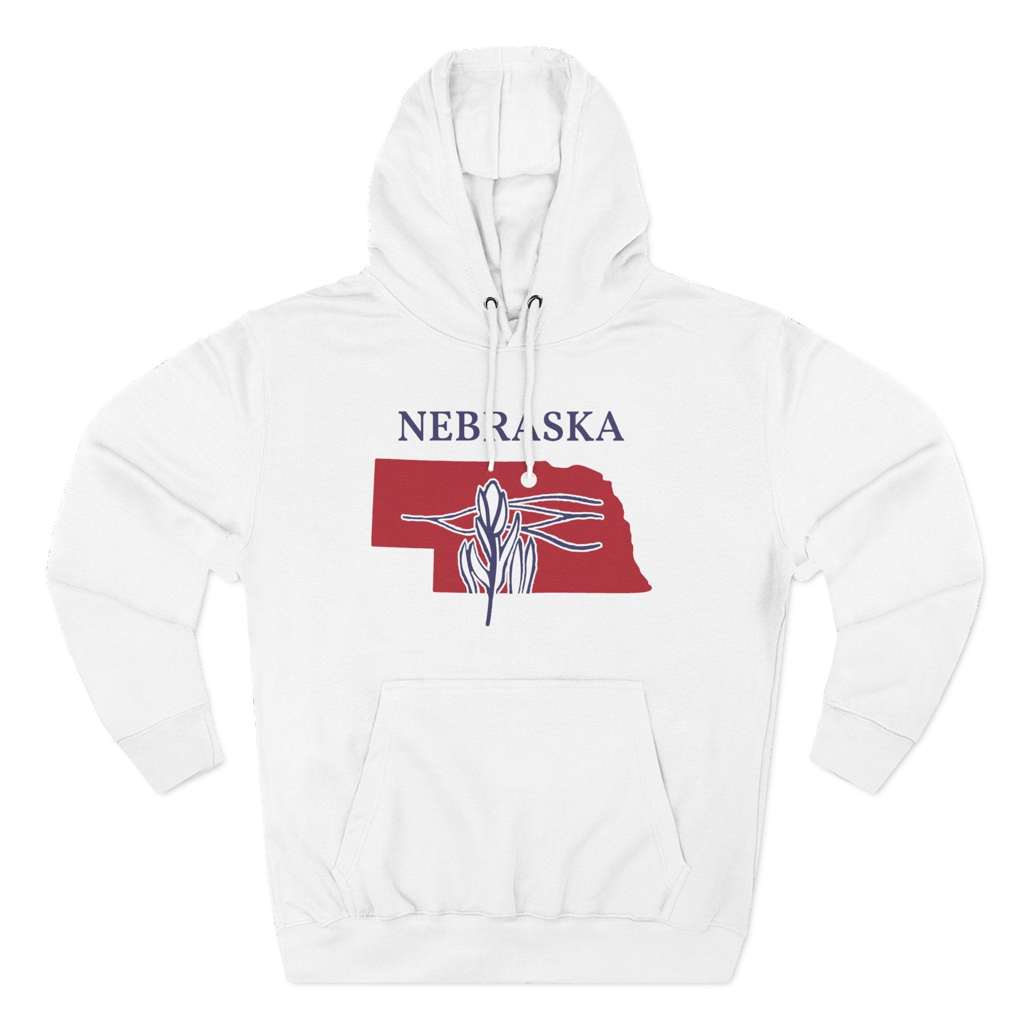Nebraska Pride Unisex White Hoodie for Winter Glamour
