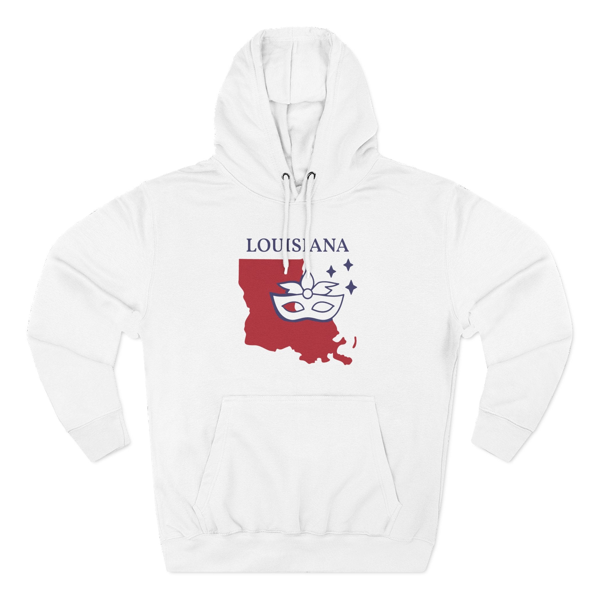 Louisiana Pride Unisex White Hoodie for Winter Glamour