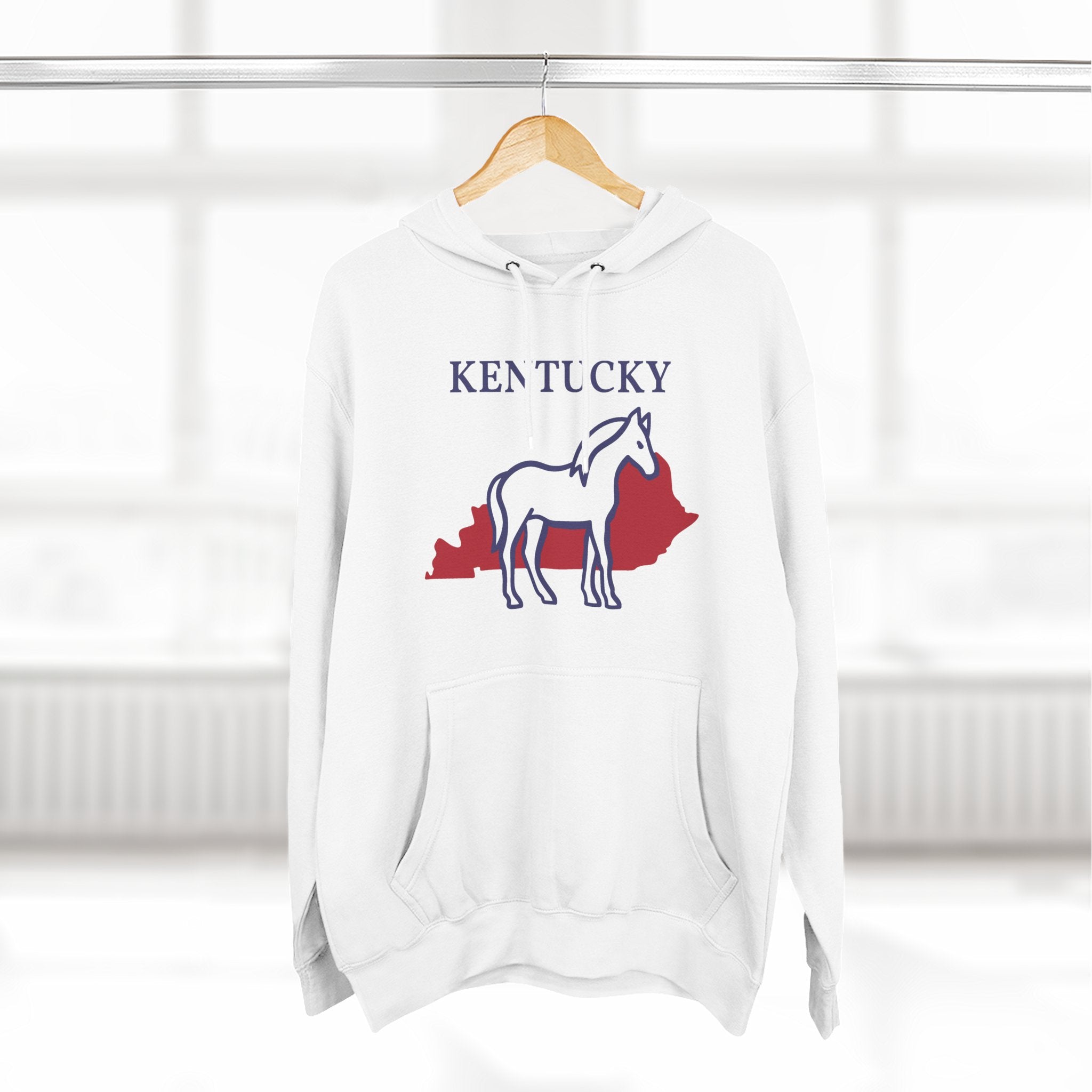 Kentucky Pride Unisex White Hoodie for Winter Glamour