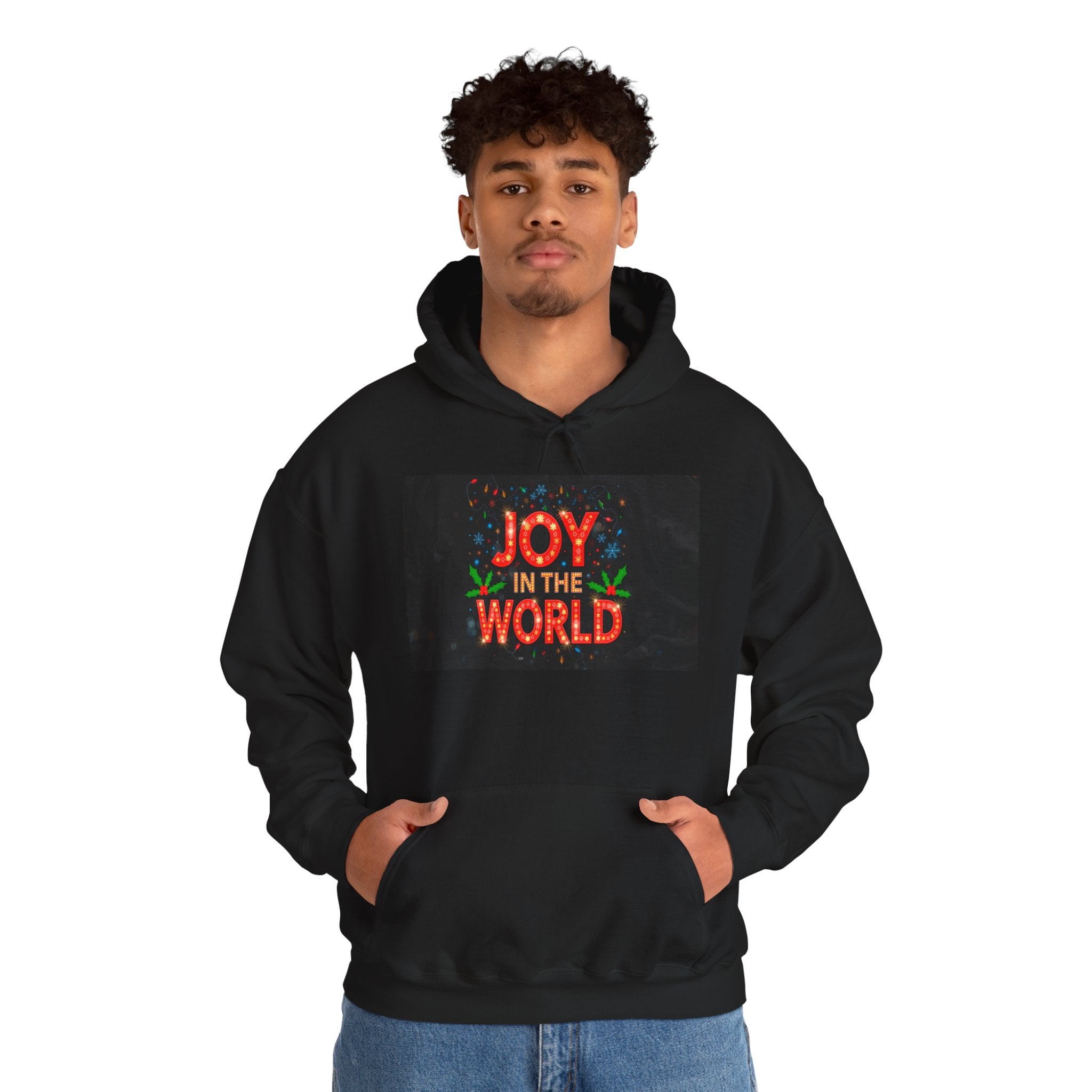 “JOY IN THE WORLD” Christmas Hoodie – Special Couples Edition Version A