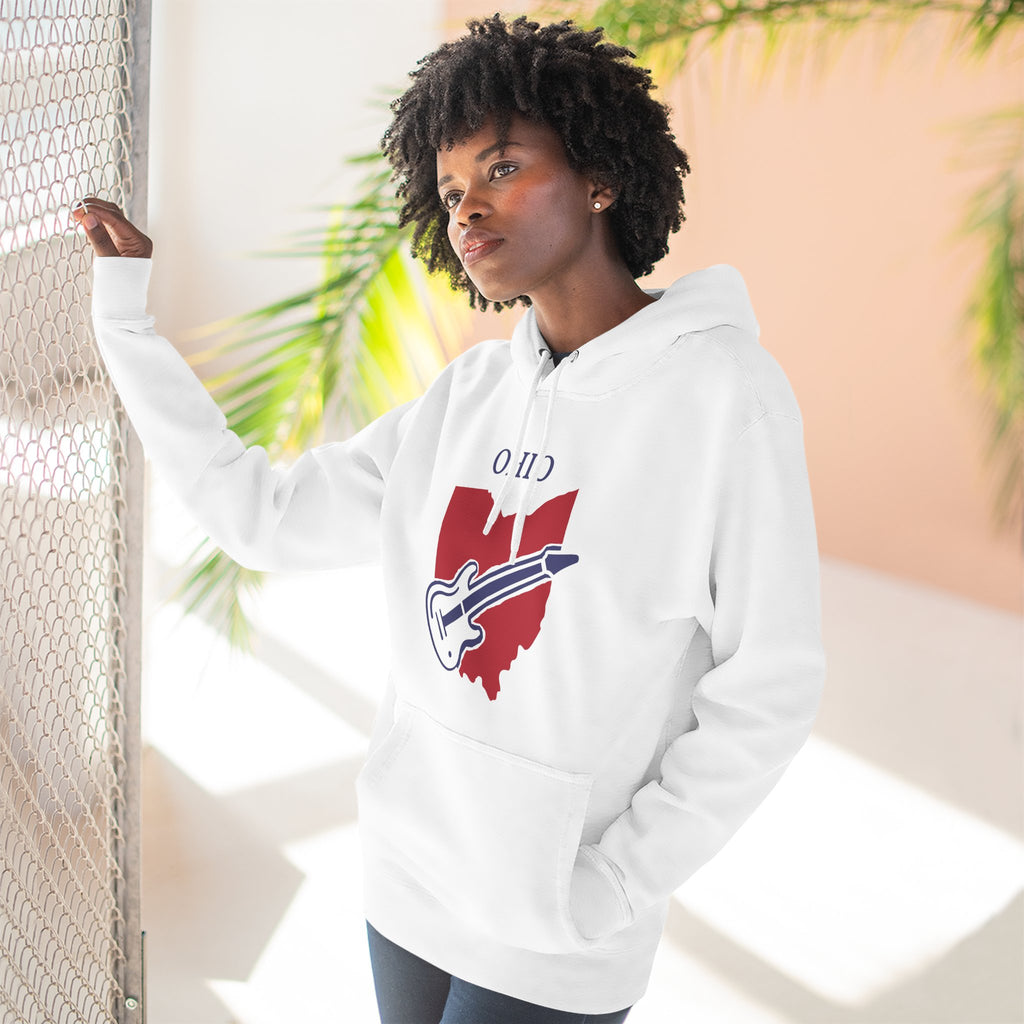 Ohio Pride Unisex White Hoodie for Winter Glamour