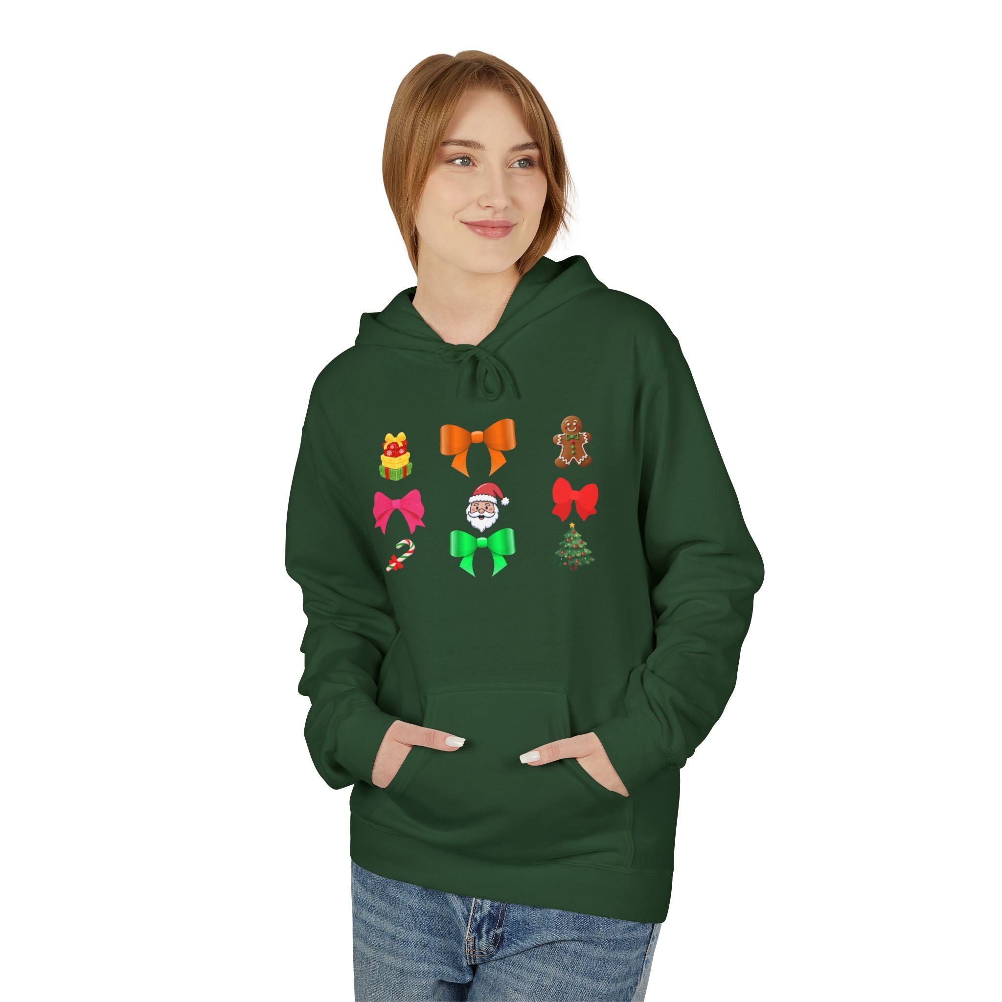 Christmas Icons Hoodie – Festive Gifts, Gingerbread & Ornaments Pullover