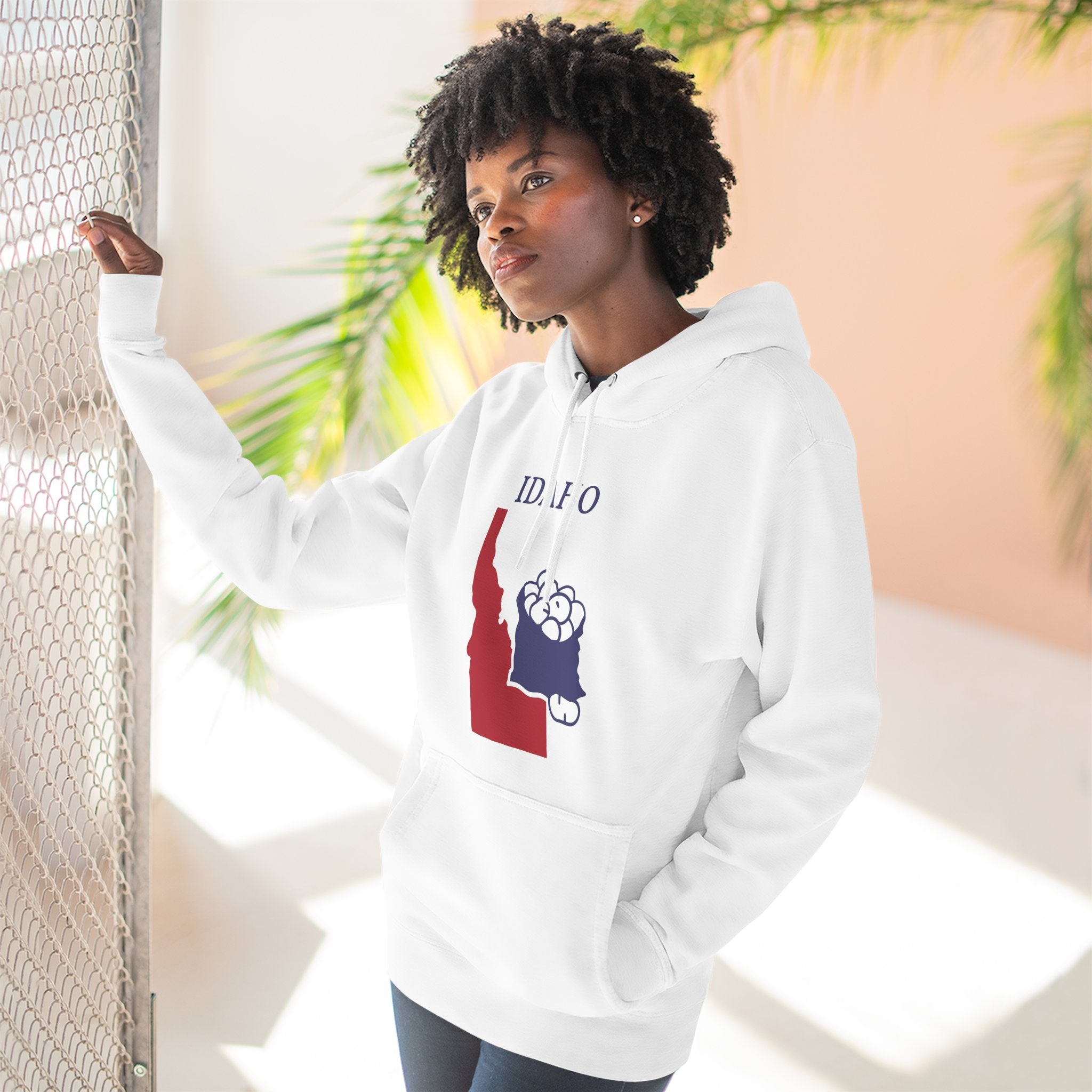 Idaho Pride Unisex White Hoodie for Winter Glamour