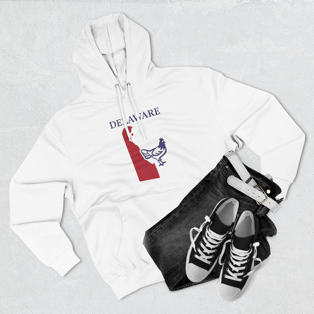 Delaware Pride Unisex White Hoodie for Winter Glamour