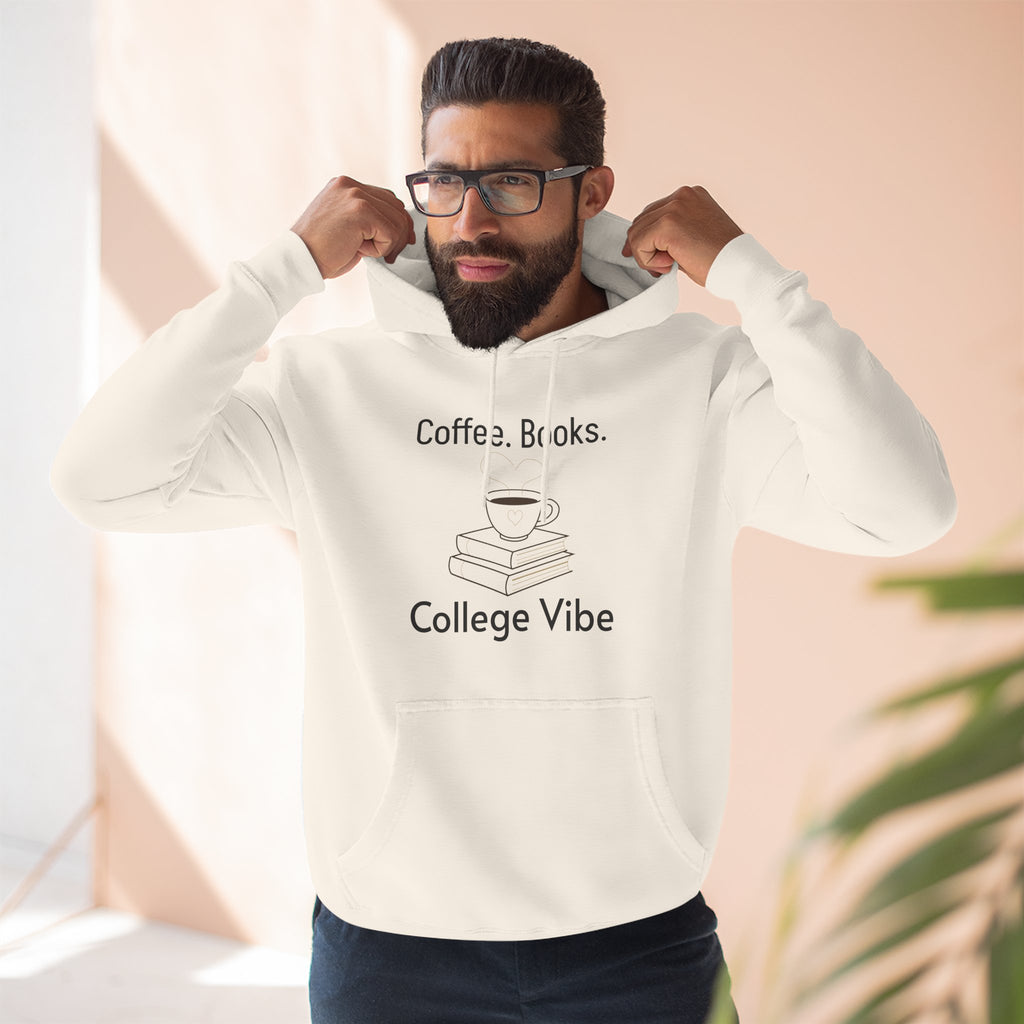 Coffee Vibe Fleece Hoodie - Cozy College Sweatshirt, Gift for Students, Perfect for Fall, Casual Wear, Chill Days