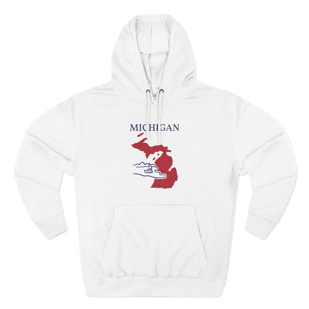 Michigan Pride Unisex White Hoodie for Winter Glamour