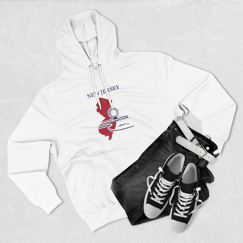 New Jersey Pride Unisex White Hoodie for Winter Glamour