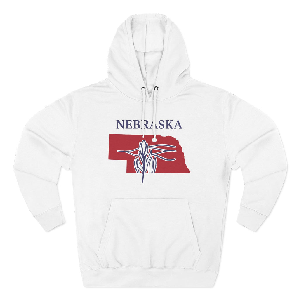 Nebraska Pride Unisex White Hoodie for Winter Glamour