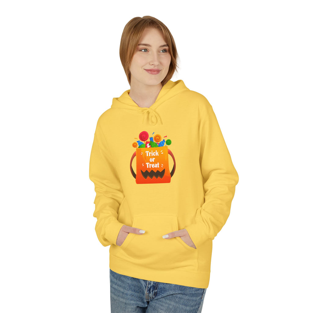 Fun Halloween Trick-or-Treat Basket Hoodie, Party Wear, Cozy Gift, Unisex Sweatshirt, Fall Fashion, Costume Alternative
