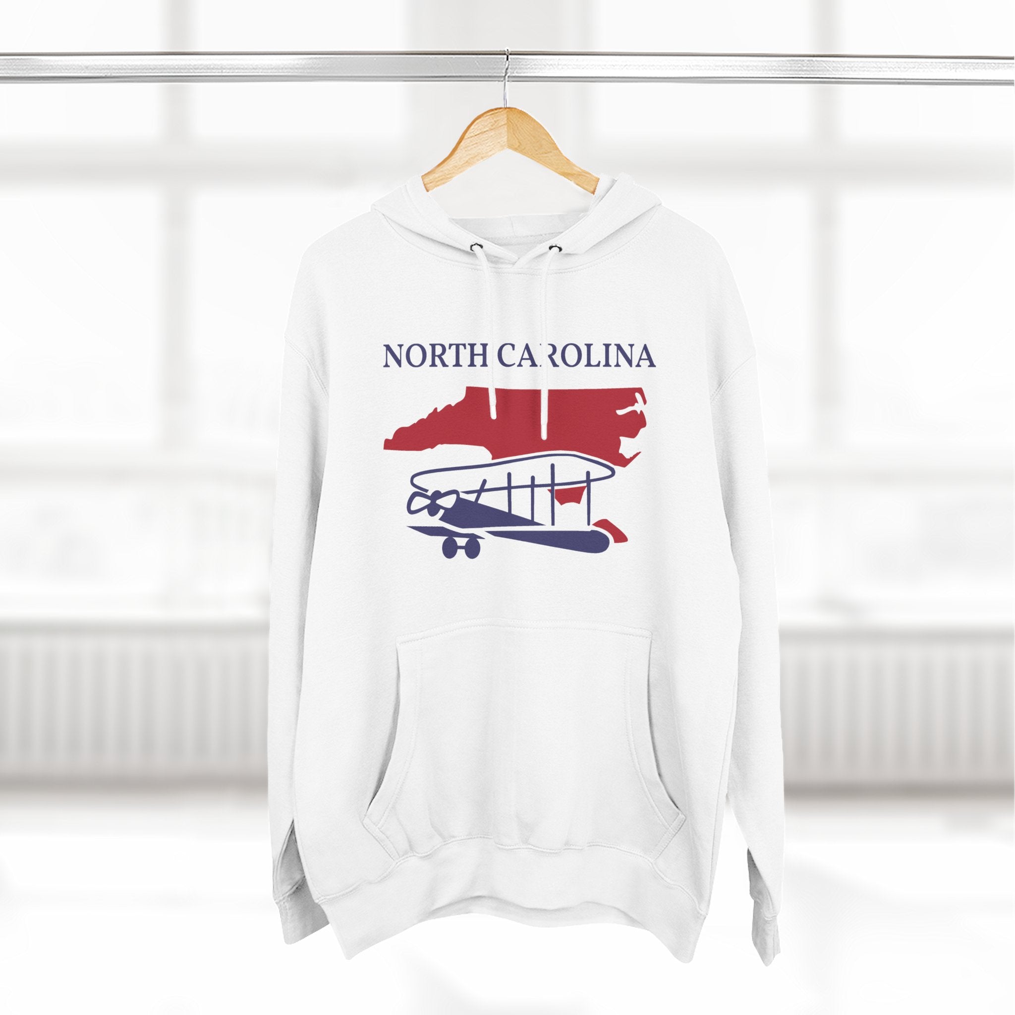 North Carolina Pride Unisex White Hoodie for Winter Glamour